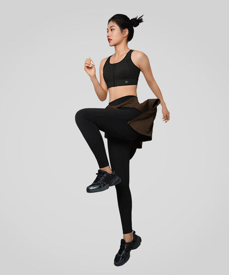 Echo Mesh Splicing Breathable Padded Running Bra | Women's High Support Sports Bra