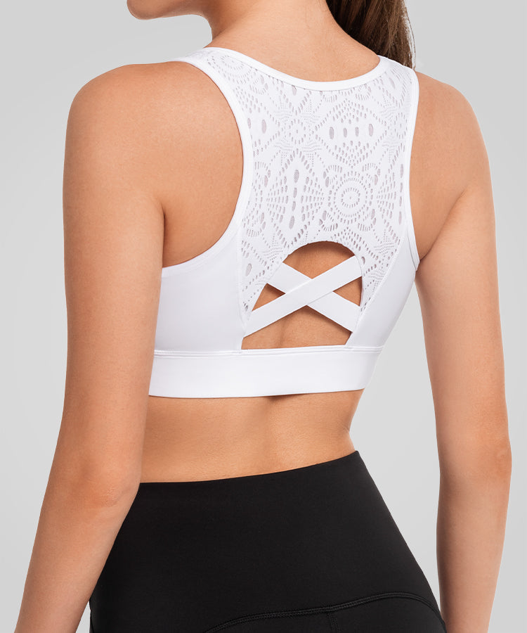 Gepolsterter Lauf-BH mit Echo Cut-Out-Design | Sport-BH mit starkem Halt für Damen