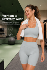 Sujetador deportivo Echo Natural Shine con espalda abierta para correr | Sujetador deportivo de alta sujeción para mujer