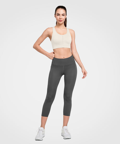 Echo Mesh Strappy Padded Running Bra | Women's High Support Sports Bra