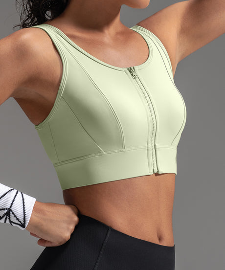 Power Mesh Sweetheart Neck Back Sports Bra| Women's High Support Sports Bra