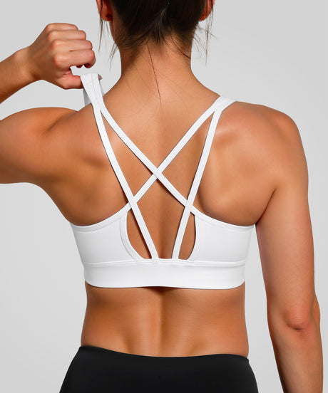 Anywhere Double Cross Strap Cloud-mjuk yoga-bh | Sport-bh med lätt stöd för kvinnor