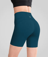 Shift stretchiga mjuka shorts med dubbla sömmar 20 cm | Löparshorts med högt stöd för kvinnor