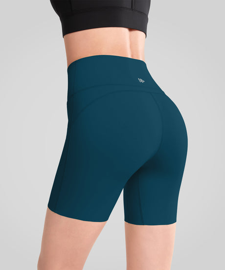 Pantaloncini elasticizzati e morbidi Shift con doppia cucitura, 8" | Pantaloncini da corsa ad alto supporto da donna
