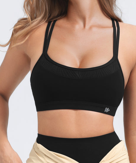 Anywhere No-Slip Crisscross Straps Removable Cups Yoga Bra | Women's Light Support Sports Bra Best For Yoga, HIIT
