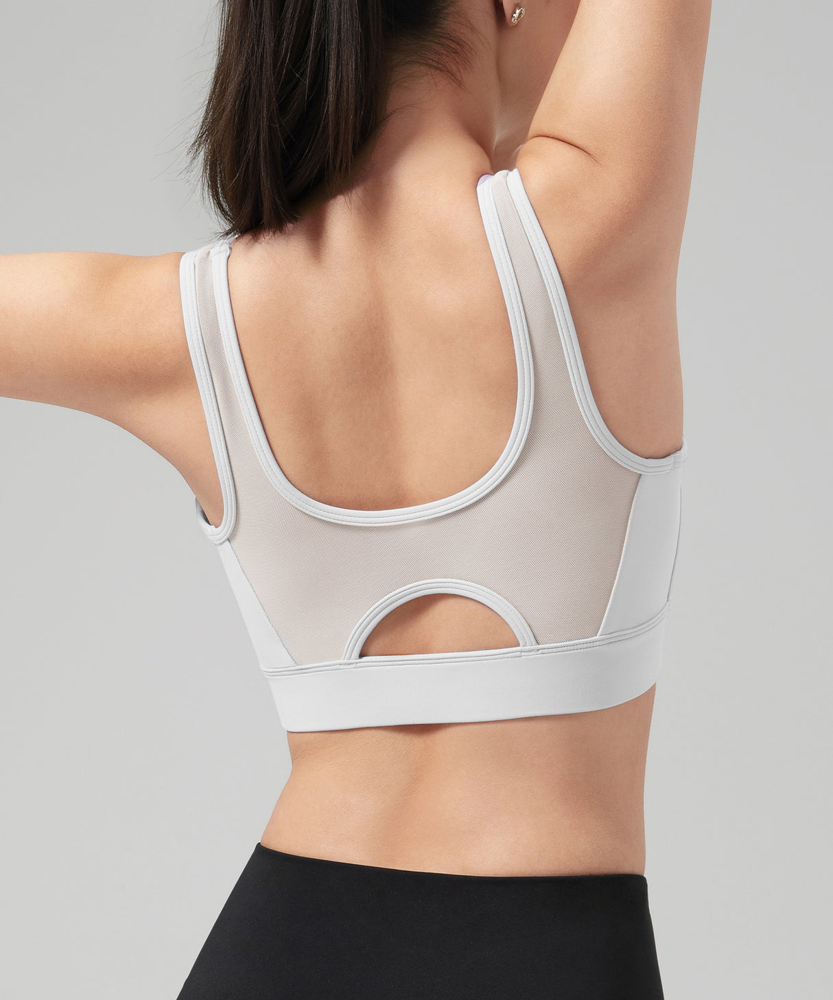 Power Front Sheer Mesh H-Back Sports Bra| Women's High Support Sports Bra