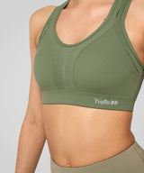 Power Cross Back Padded Running Bra | Women's High Support Sports Bra
