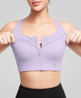 Atmungsaktiver Power Waffle Mesh-Lauf-BH | Sport-BH mit starkem Halt für Damen