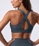 Reggiseno da corsa imbottito con scollo a V e schiena incrociata Power | Reggiseno sportivo ad alto sostegno da donna