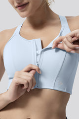 Justerbar sport-bh med Power Zip och framsida | Sport-bh med högt stöd för kvinnor