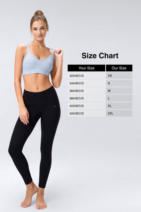 Anywhere™ V-Neck Double Straps Removable Cups Yoga Bra Pink Blue | Women's Light Support Sports Bra