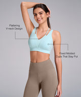 Anywhere Cross-back Soft Fixed Cups Yoga Bra | Women's Light Support Sports Bra Best For Yoga, HIIT