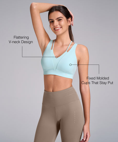Anywhere Cross-back Soft Fixed Cups Yoga Bra | Women's Light Support Sports Bra Best For Yoga, HIIT