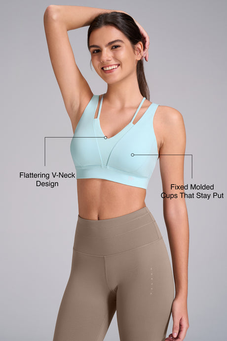 Anywhere™ Cross-back Soft Fixed Cups Yoga Bra | Women's Light Support Sports Bra Best For Yoga, HIIT