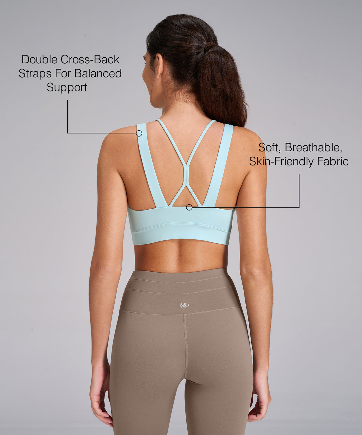 Anywhere Cross-back Soft Fixed Cups Yoga Bra | Women's Light Support Sports Bra Best For Yoga, HIIT