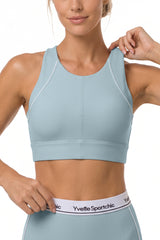 Anywhere™ Removable Cups Racerback Longline Light Support Bra | Women's Light Support Sports Bra Best For Yoga, HIIT