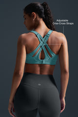 Power™ Adjustable Crisscross Padded Running Bra | Women's High Support Sports Bra