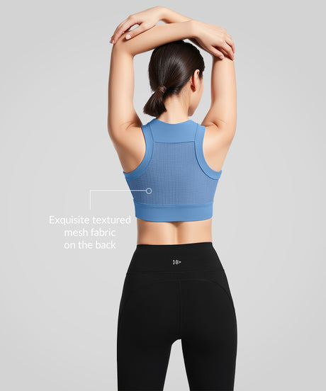 Anywhere™ Seamless Comfortable Mesh Running Bra | Women's Light Support Sports Bra - image 8