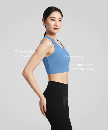 Anywhere™ Seamless Comfortable Mesh Running Bra | Women's Light Support Sports Bra - image 9