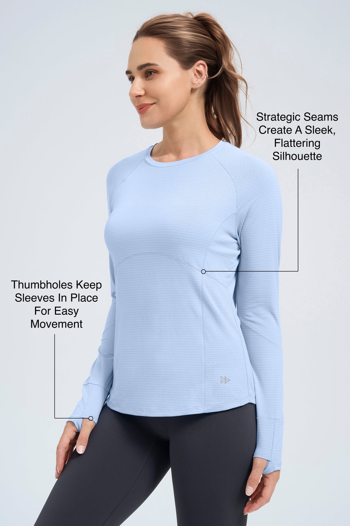 Anywhere™ Performance Jacquard Mesh Long Sleeve T-shirt | Women's Long Sleeve T-shirt