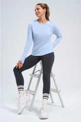Anywhere™ Performance Jacquard Mesh Long Sleeve T-shirt | Women's Long Sleeve T-shirt