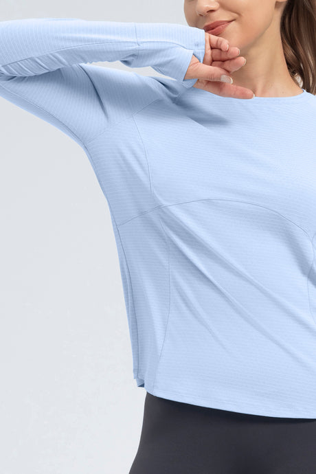 Anywhere™ Performance Jacquard Mesh Long Sleeve T-shirt | Women's Long Sleeve T-shirt - image 6