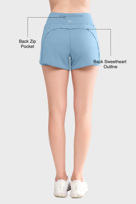 Shift Quick Dry Inner Mesh Workout Shorts mit Tasche 3,5'' | Damen Laufshorts
