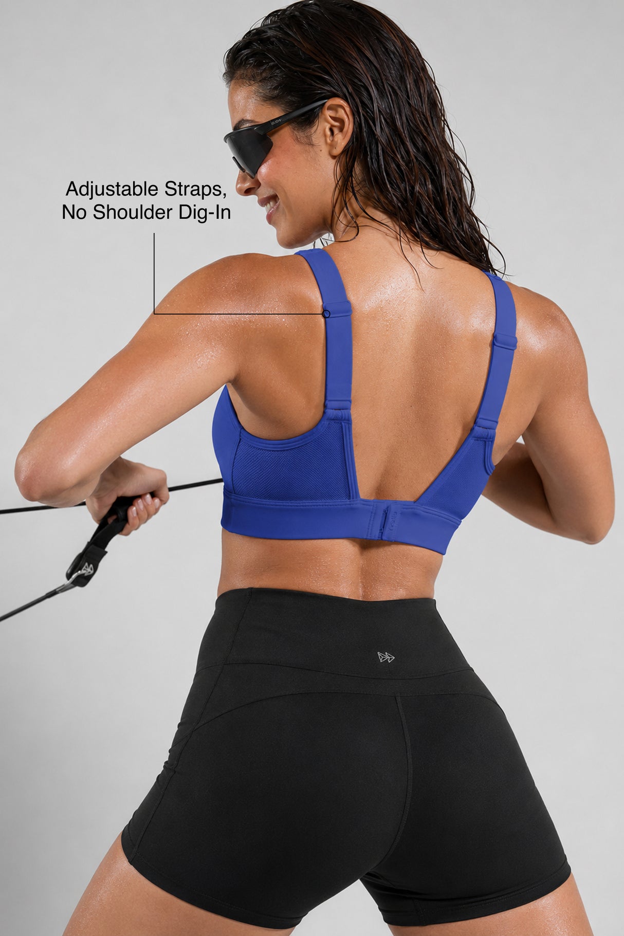 Sujetador deportivo acolchado Power Adjustable Enhance | Sujetador deportivo de sujeción media para mujer