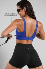 Sujetador deportivo acolchado Power Adjustable Enhance | Sujetador deportivo de sujeción media para mujer