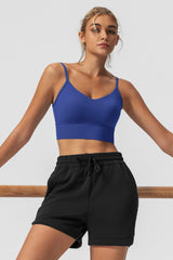 Echo™ V-Neck Ribbed Padded Yoga Bra | Women's Light Support Sports Bra