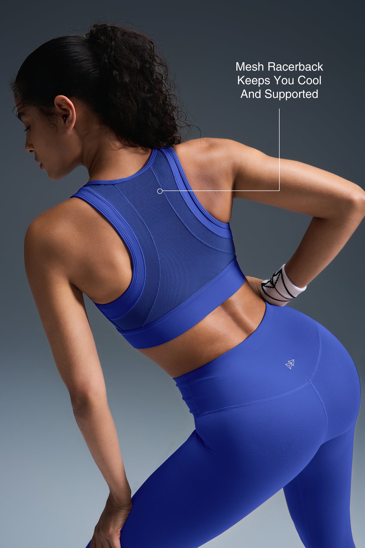 Sculpt Zip Mesh Racerback gepolsterter Lauf-BH | Damen-Sport-BH mit starkem Halt