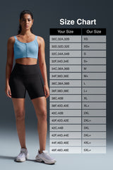Reggiseno da corsa imbottito con spalline regolabili Power Zip | Reggiseno sportivo ad alto sostegno da donna (taglie forti)