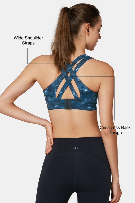Reggiseno da corsa imbottito Power Cross Back | Reggiseno sportivo ad alto sostegno da donna