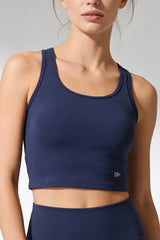 Anywhere™ Full-Coverage Fixed Pads Mesh Longline Yoga Bra | Women's Sports Tank