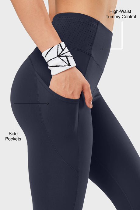 Figurformende Fitness-Leggings mit hoher Taille, 71 cm | Leggings mit hohem Halt für Damen