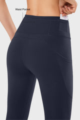High Waist Sculpt™ing Fitness Gym Leggings 28 Inch| Women's High Support Leggings 67A Navy