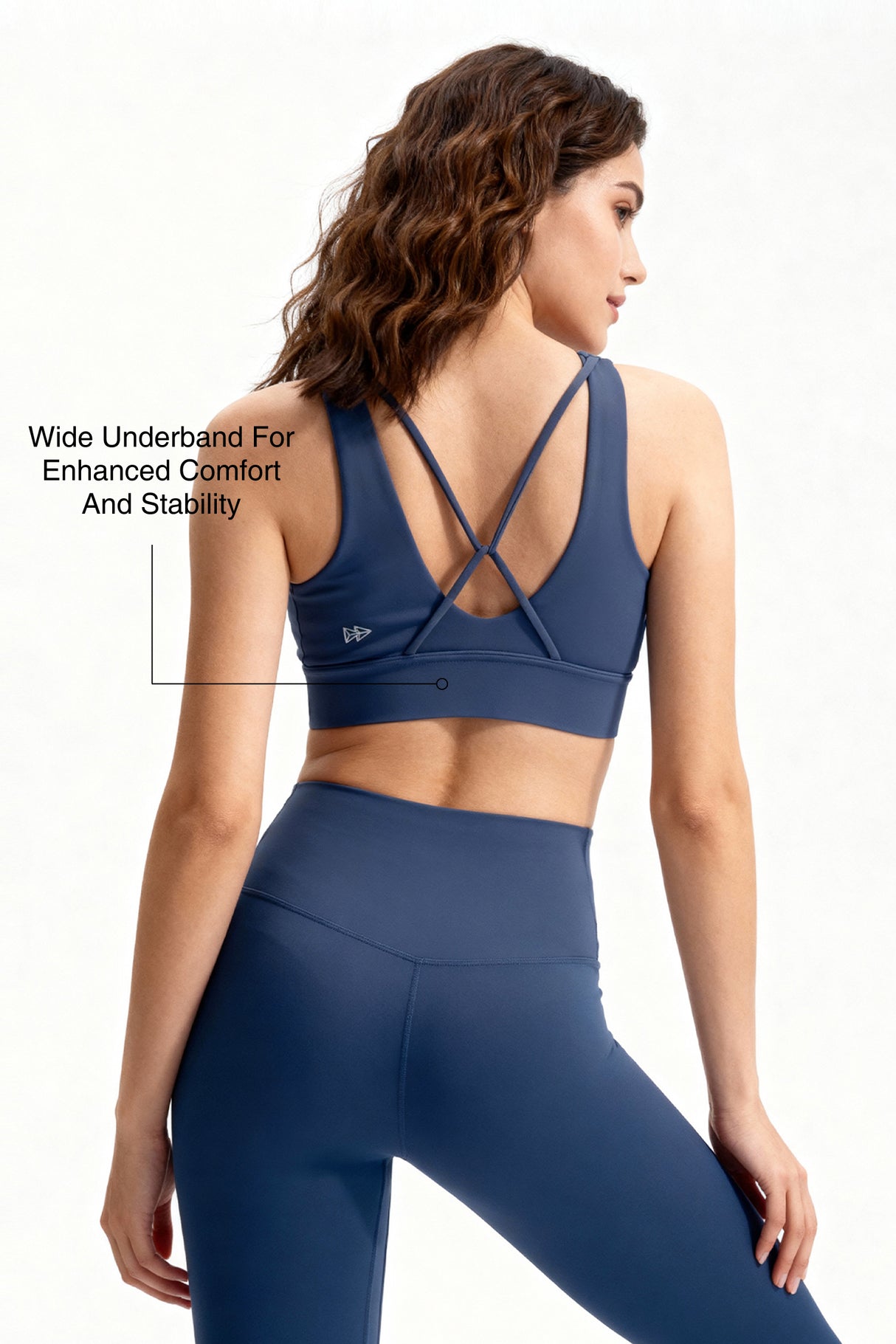 Gepolsterter Longline-Yoga-BH mit breitem Unterbrustband | Sport-BH für Damen mit leichter Stützfunktion