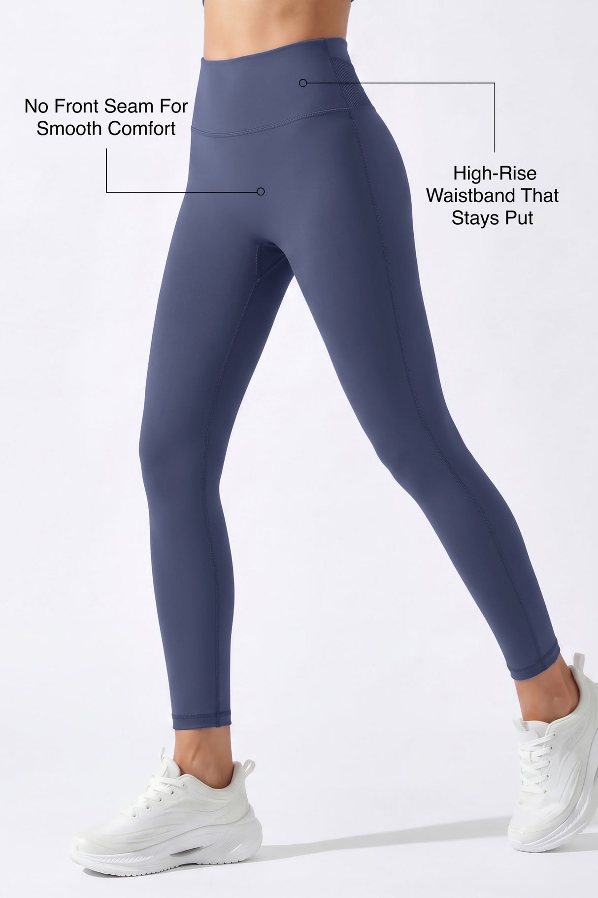 Echo™ High Rise Supportive No Front Seam Butt-Lifting Sports Leggings 25 Inch | Women's High Support Leggings