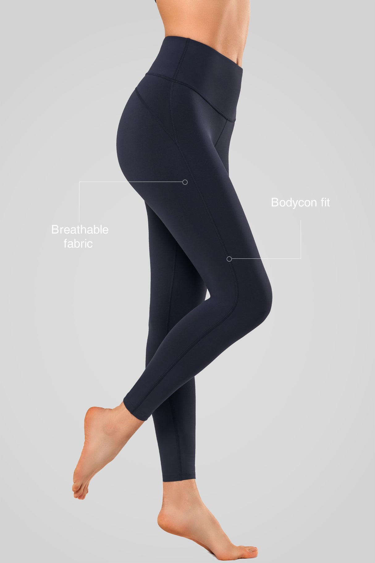 Leggings de yoga Shift suaves y absorbentes de humedad de 62,5 a 67,5 cm | Leggings de soporte ligero para mujer