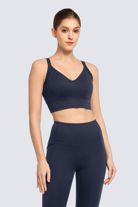 Anywhere™ V-neck Cross Thin Strap Yoga Bra| Women's Light Support Sports Bra