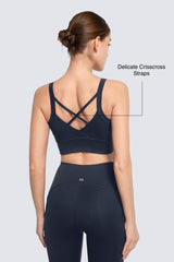 Anywhere™ V-neck Cross Thin Strap Yoga Bra| Women's Light Support Sports Bra