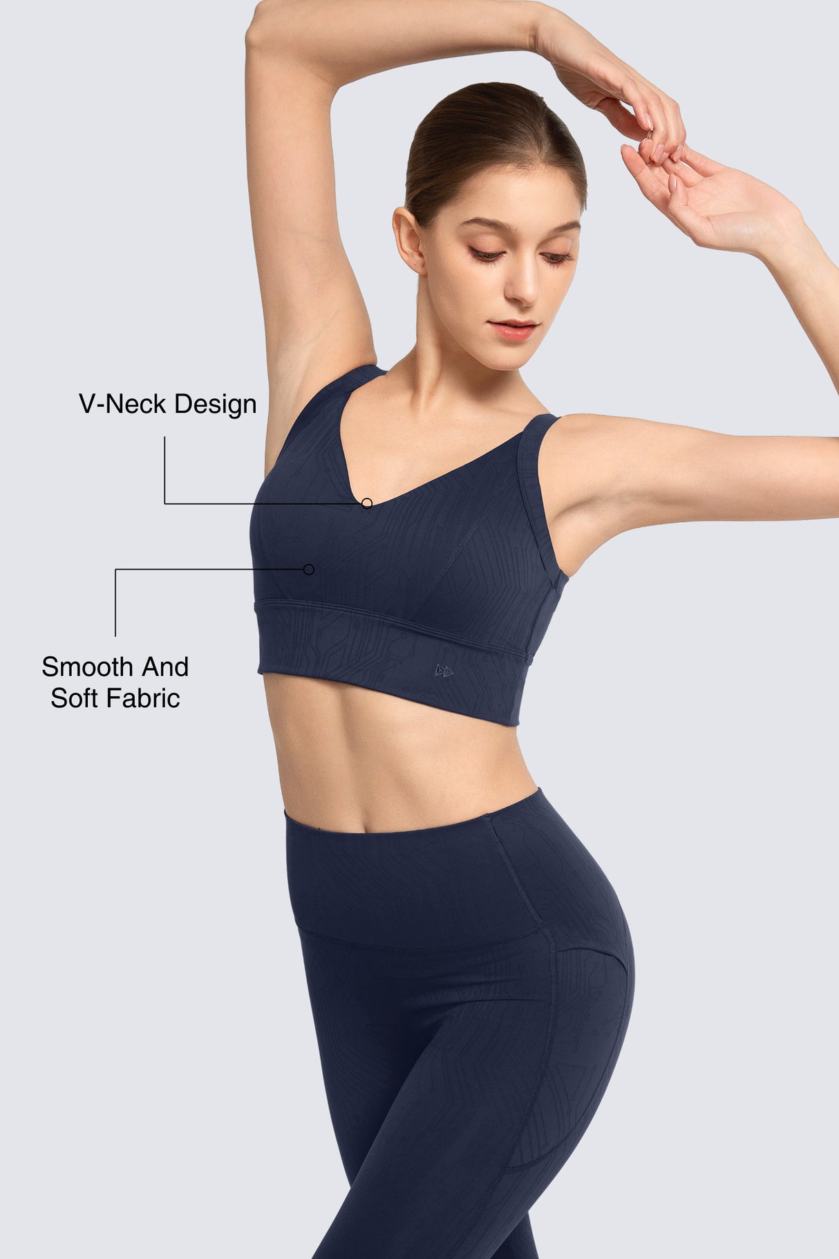 Anywhere™ V-neck Cross Thin Strap Yoga Bra| Women's Light Support Sports Bra