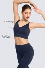 Anywhere™ V-neck Cross Thin Strap Yoga Bra| Women's Light Support Sports Bra