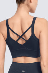 Anywhere™ V-neck Cross Thin Strap Yoga Bra| Women's Light Support Sports Bra