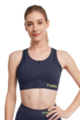 Echo™ Breathable Zip-Front Sustainable High-Support Bra | High-Impact Support Best For Running, HIIT & Training