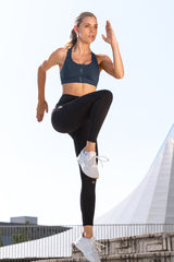 Enfold™ Zip Front Breathable Racerback High Impact Running Bra | Women's High Support Sports Bra
