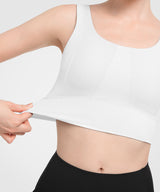 Echo Padded Round Neck Yoga Bra | Women's Light Support Sports Bra