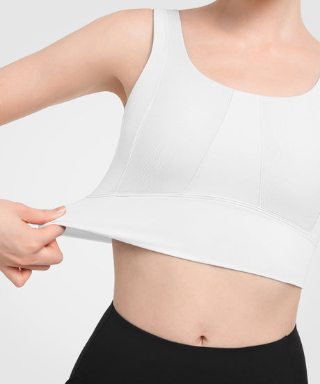 Echo Vadderad Yoga-BH med Rund Hals | Sport-BH med Lätt Stöd för Damer