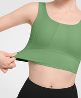 Echo Padded Round neck Yoga Bra | Women's Light Support Sports Bra