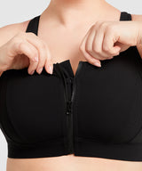 Echo Perforated Zip Front Padded Running Bra | Damen Sport-BH mit starkem Halt